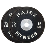 HAJEX Olympic Competition Steel Hub Bumper Plates Colored - 15, 25, 35, 45, 55 LB