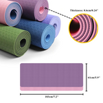6mm Thick Double Color Anti-Slip TPE Yoga Mat