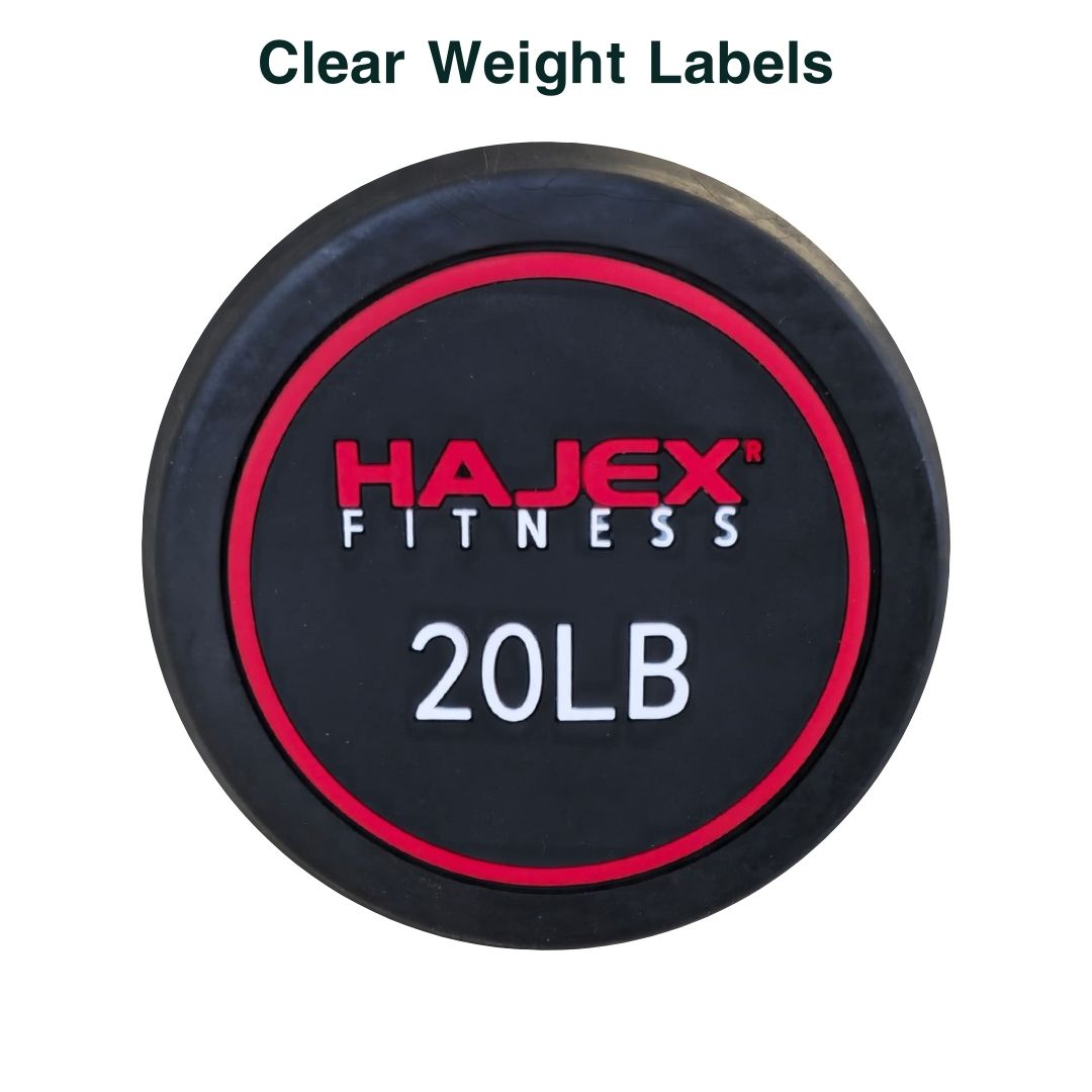 HAJEX Straight and EZ Curl Fixed Round Head Weight Barbell Sets - 20 to 150 LB