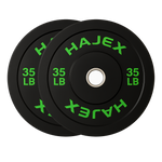HAJEX Olympic Bumper Weight Plates - 10, 15, 25, 35, 45, 55 LB