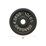 Cast Iron Weight Plates - Standard, Olympic in LBs, KGs