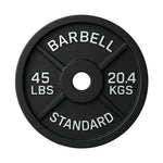 Cast Iron Weight Plates - Standard, Olympic in LBs, KGs