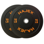 HAJEX Olympic Bumper Weight Plates - 10, 15, 25, 35, 45, 55 LB