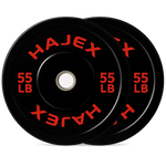 HAJEX Olympic Bumper Weight Plates - 10, 15, 25, 35, 45, 55 LB