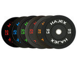 HAJEX Olympic Bumper Weight Plates - 10, 15, 25, 35, 45, 55 LB