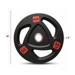 HAJEX Rubber Olympic Bumper Grip Weight Plates & Sets in LBs & KGs