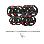 HAJEX Rubber Olympic Bumper Grip Weight Plates & Sets in LBs & KGs