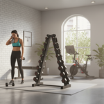 Steel Dumbbell Racks Vertical & Horizontal (3, 6, 8, 10 Levels)