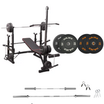 Adjustable Workout Bench with Weight Sets